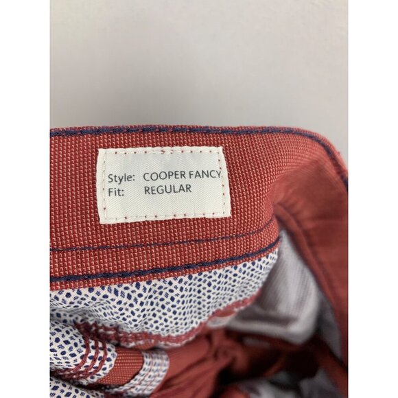 Brax Mens Cooper Fancy Regular Fit Red Pants - Picture 6 of 8